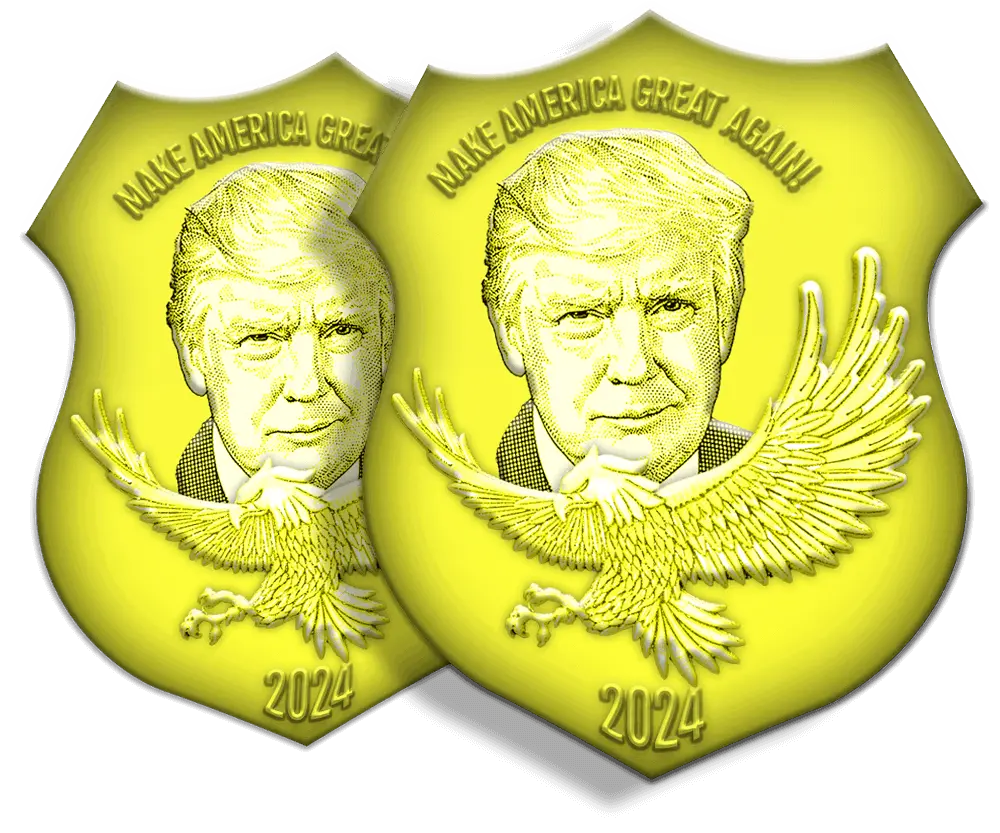 trump golden badge